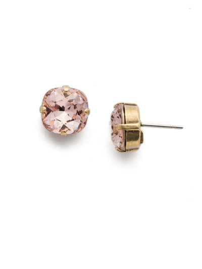 Halcyon Stud Earrings - EDH25AGVIN - <p>A beautiful, luminous cushion-cut crystal in a classic four-pronged setting that's ideal for everyday wear. From Sorrelli's Vintage Rose collection in our Antique Gold-tone finish.</p>