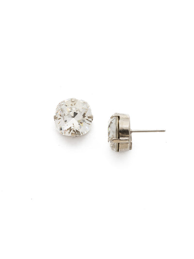 Halcyon Stud Earrings - EDH25ASCRY - <p>A beautiful, luminous cushion-cut crystal in a classic four-pronged setting that's ideal for everyday wear. From Sorrelli's Crystal collection in our Antique Silver-tone finish.</p>