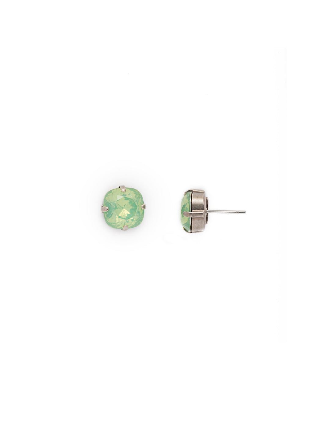 Halcyon Stud Earrings - EDH25ASPOP - <p>A beautiful, luminous cushion-cut crystal in a classic four-pronged setting that's ideal for everyday wear. From Sorrelli's Gem Pop collection in our Antique Silver-tone finish.</p>