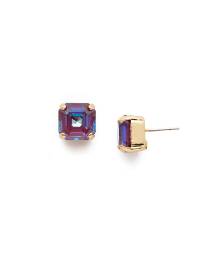 Halcyon Stud Earrings - EDH25BGBGA - <p>A beautiful, luminous cushion-cut crystal in a classic four-pronged setting that's ideal for everyday wear. From Sorrelli's Begonia collection in our Bright Gold-tone finish.</p>