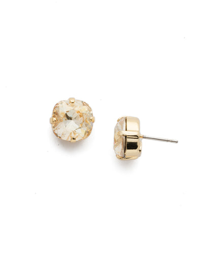Halcyon Stud Earrings - EDH25BGCCH - <p>A beautiful, luminous cushion-cut crystal in a classic four-pronged setting that's ideal for everyday wear. From Sorrelli's Crystal Champagne collection in our Bright Gold-tone finish.</p>
