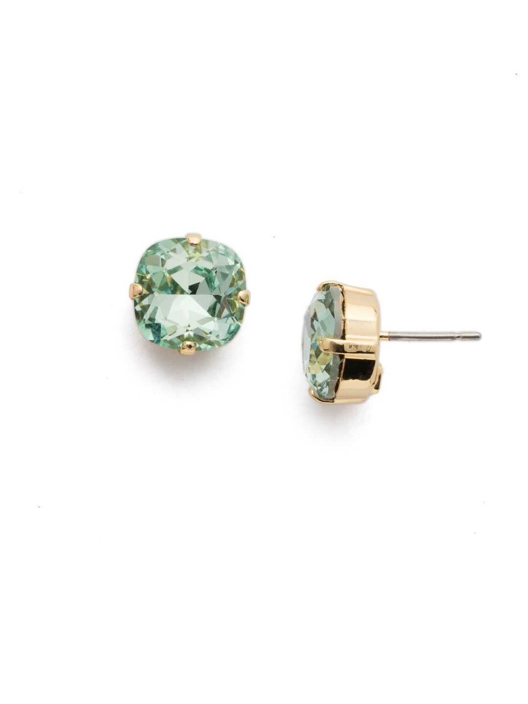 Halcyon Stud Earrings - EDH25BGMIN - <p>A beautiful, luminous cushion-cut crystal in a classic four-pronged setting that's ideal for everyday wear. From Sorrelli's Mint collection in our Bright Gold-tone finish.</p>