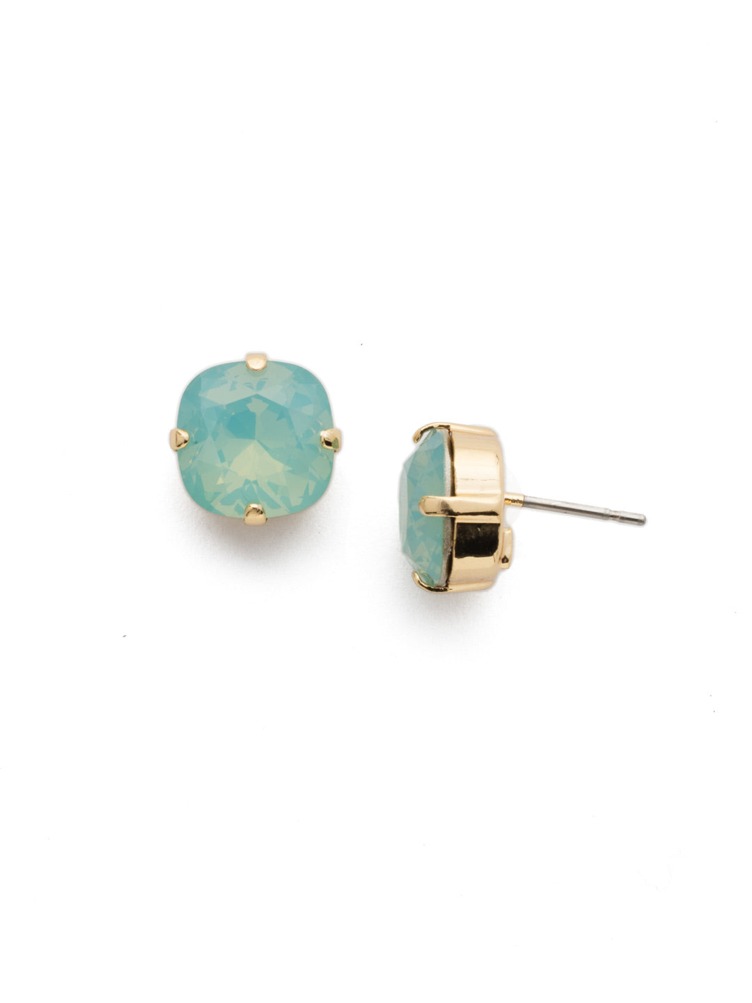 Halcyon Stud Earrings - EDH25BGPAC - <p>A beautiful, luminous cushion-cut crystal in a classic four-pronged setting that's ideal for everyday wear. From Sorrelli's Pacific Opal collection in our Bright Gold-tone finish.</p>