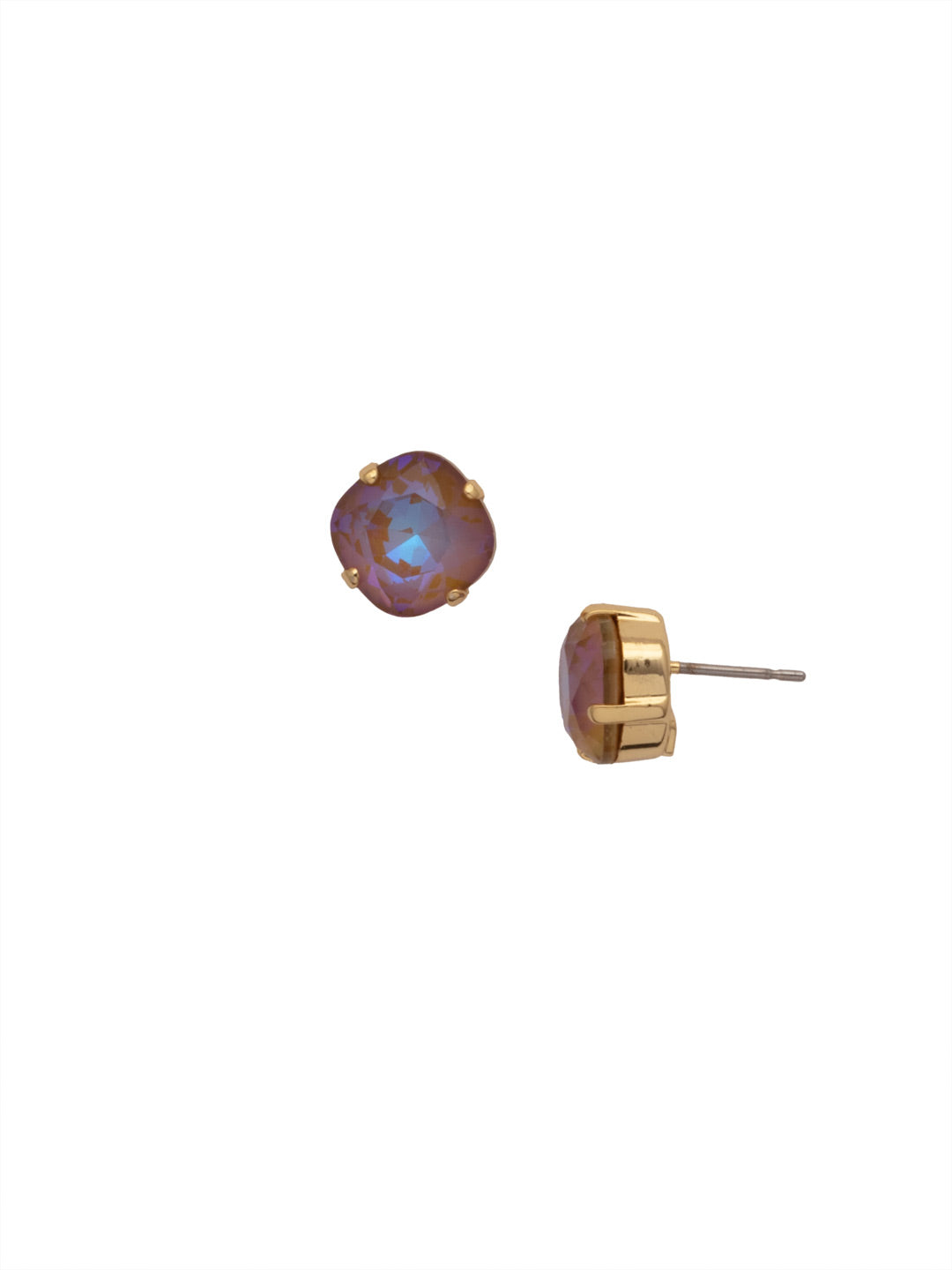 Halcyon Stud Earrings - EDH25BGRSU - <p>A beautiful, luminous cushion-cut crystal in a classic four-pronged setting that's ideal for everyday wear. From Sorrelli's Raw Sugar collection in our Bright Gold-tone finish.</p>