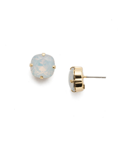 Halcyon Stud Earrings - EDH25BGWO - <p>A beautiful, luminous cushion-cut crystal in a classic four-pronged setting that's ideal for everyday wear. From Sorrelli's White Opal collection in our Bright Gold-tone finish.</p>