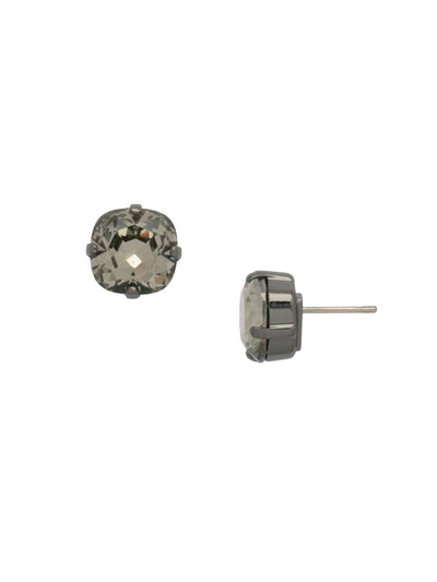 Halcyon Stud Earrings - EDH25GMBD - <p>A beautiful, luminous cushion-cut crystal in a classic four-pronged setting that's ideal for everyday wear. From Sorrelli's Black Diamond collection in our Gun Metal finish.</p>