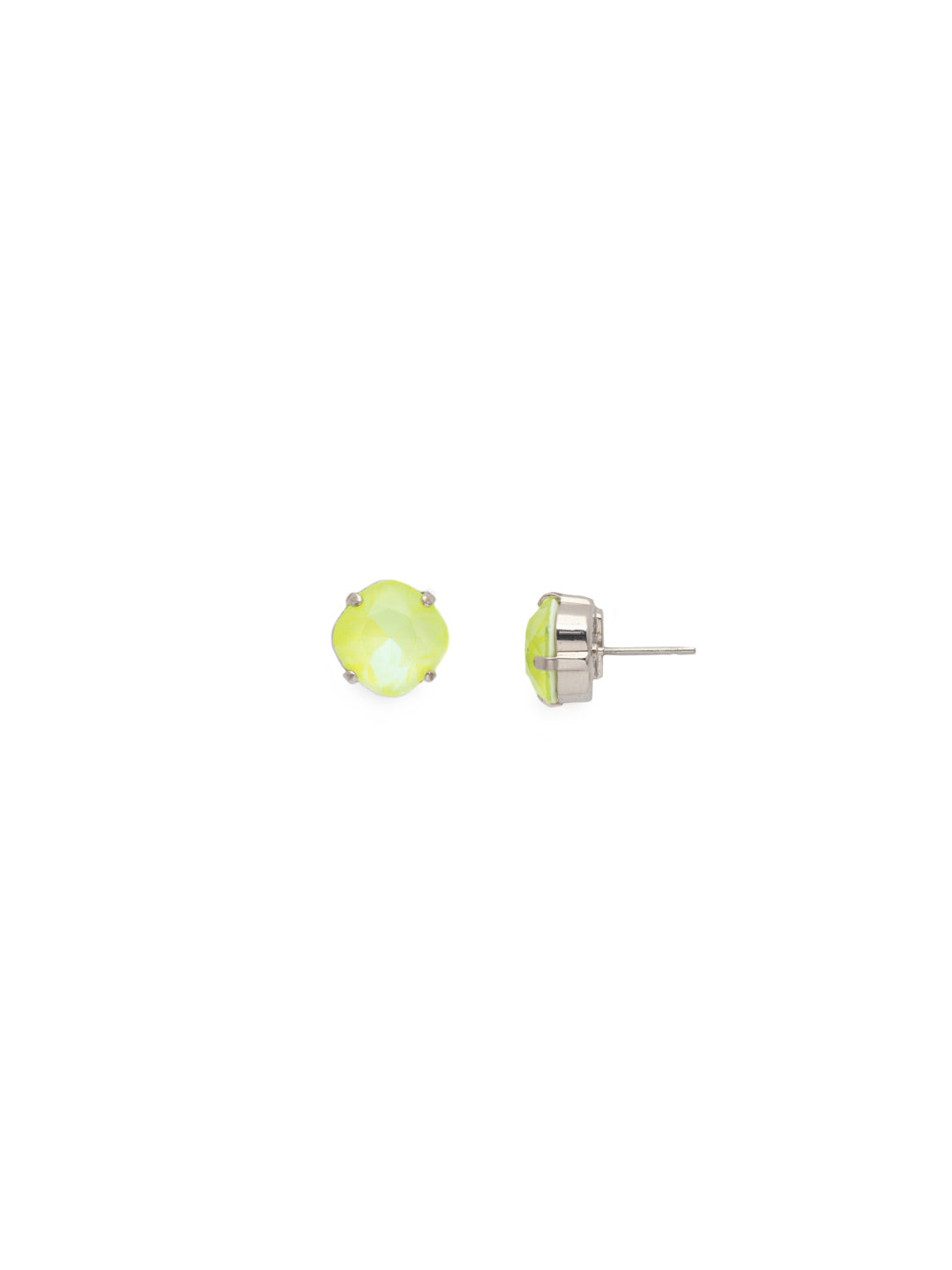 Halcyon Stud Earrings - EDH25PDBPY - <p>A beautiful, luminous cushion-cut crystal in a classic four-pronged setting that's ideal for everyday wear. From Sorrelli's Blue Poppy collection in our Palladium finish.</p>