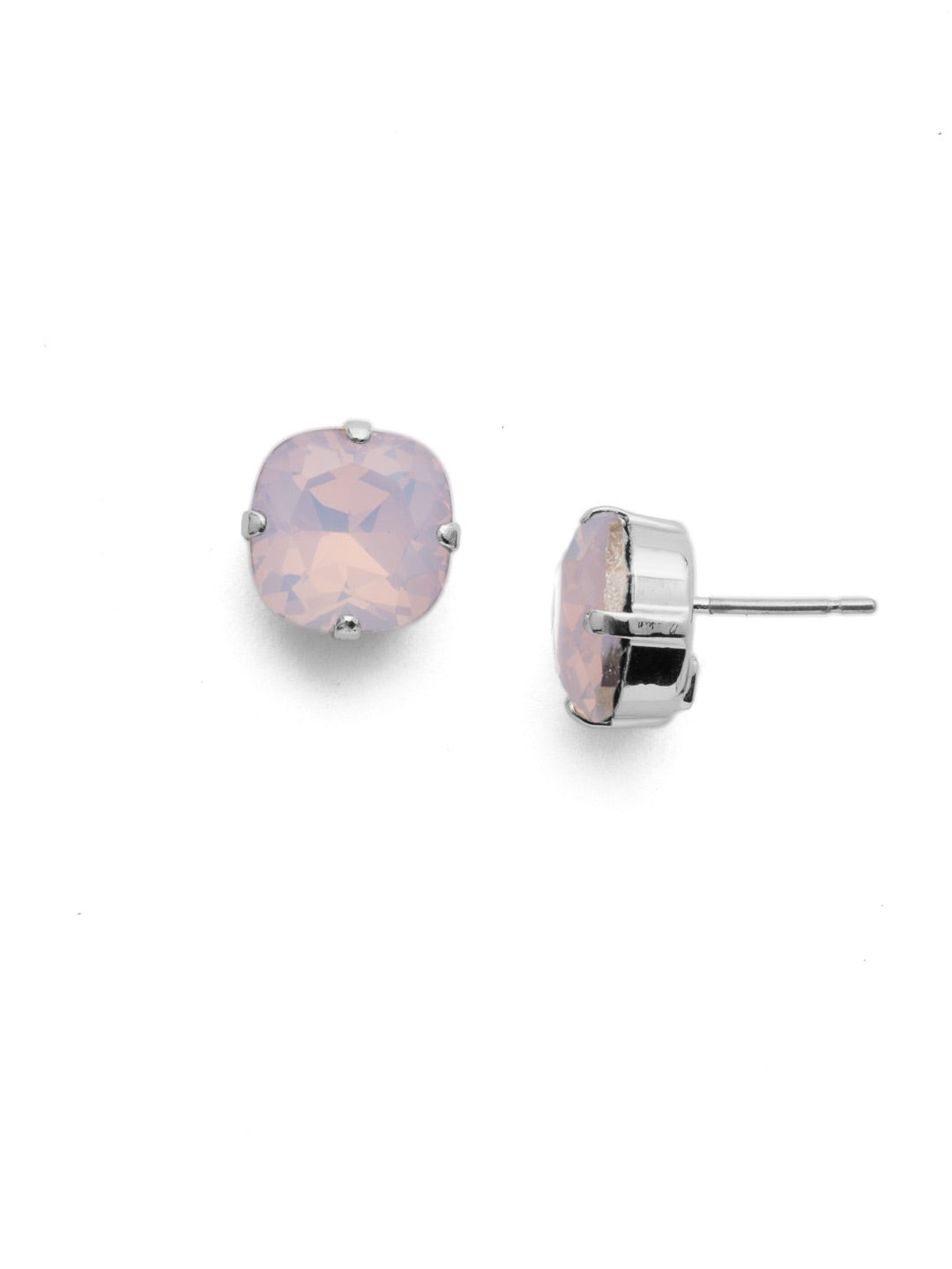 Halcyon Stud Earrings - EDH25PDROW - <p>A beautiful, luminous cushion-cut crystal in a classic four-pronged setting that's ideal for everyday wear. From Sorrelli's Rose Water collection in our Palladium finish.</p>