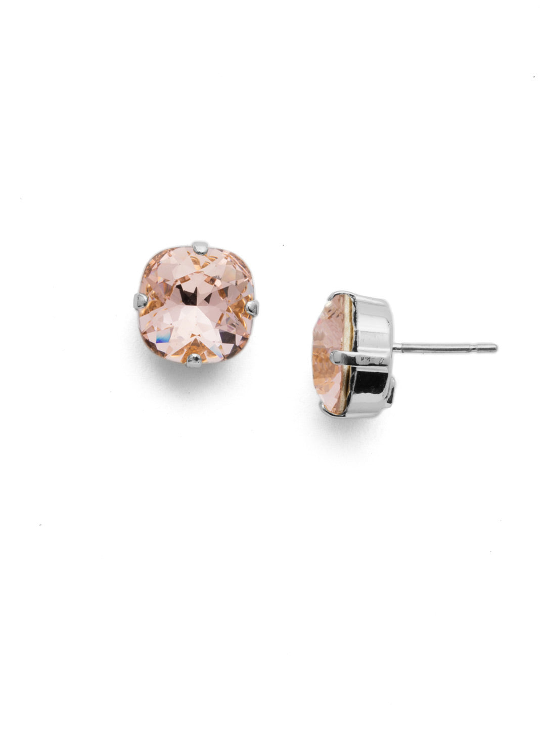 Halcyon Stud Earrings - EDH25PDVIN - <p>A beautiful, luminous cushion-cut crystal in a classic four-pronged setting that's ideal for everyday wear. From Sorrelli's Vintage Rose collection in our Palladium finish.</p>