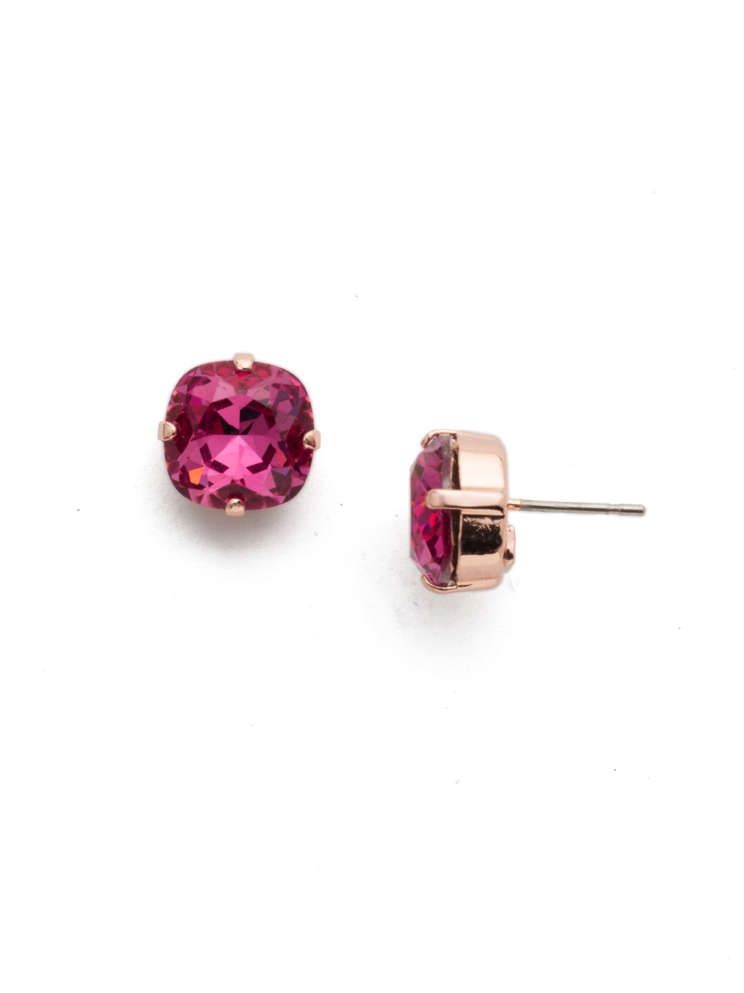 Halcyon Stud Earrings - EDH25RGFCA - <p>A beautiful, luminous cushion-cut crystal in a classic four-pronged setting that's ideal for everyday wear. From Sorrelli's Fuschia collection in our Rose Gold-tone finish.</p>