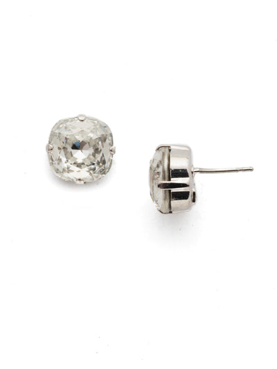 Halcyon Stud Earrings - EDH25RHCRY - <p>A beautiful, luminous cushion-cut crystal in a classic four-pronged setting that's ideal for everyday wear. From Sorrelli's Crystal collection in our Palladium Silver-tone finish.</p>