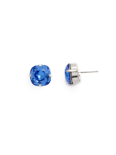 Halcyon Stud Earrings - EDH25RHSAP - <p>A beautiful, luminous cushion-cut crystal in a classic four-pronged setting that's ideal for everyday wear. From Sorrelli's Sapphire collection in our Palladium Silver-tone finish.</p>