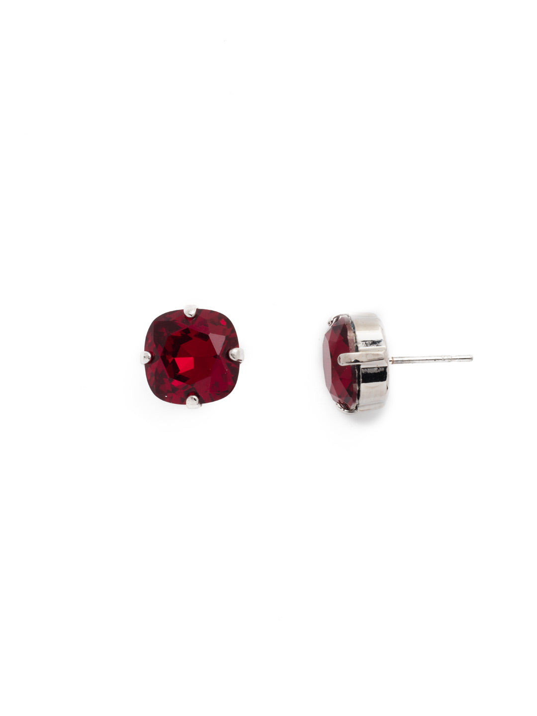 Halcyon Stud Earrings - EDH25RHSI - <p>A beautiful, luminous cushion-cut crystal in a classic four-pronged setting that's ideal for everyday wear. From Sorrelli's Siam collection in our Palladium Silver-tone finish.</p>