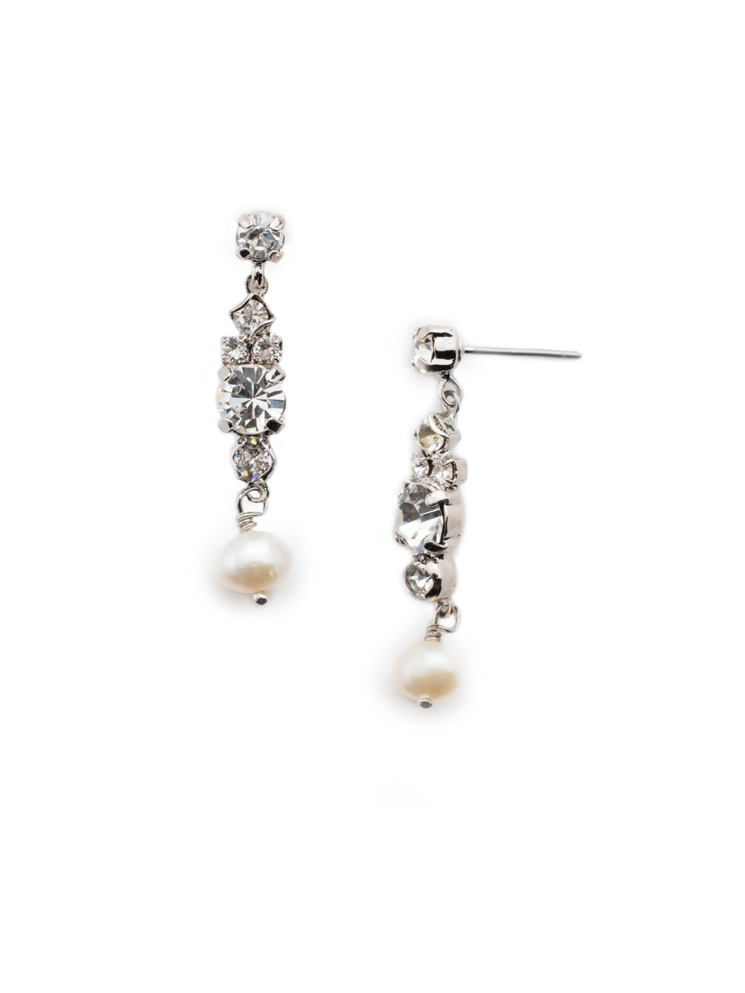Stacked Rounds Dangle Earrings - EDH29RHCRY - <p>Our Stacked Rounds Drop Earring includes several perfectly aligned round crystals.These post earrings add the perfect amount of sparkle to any outfit! From Sorrelli's Crystal collection in our Palladium Silver-tone finish.</p>