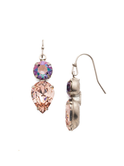 Brilliant Teardrop Dangle Earrings - EDH62ASGAZ - A brilliant teardrop crystal hanging from a round crystal post make these earrings perfect for any occasion