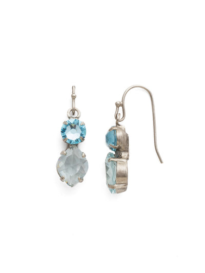 Majestic Marquise Dangle Earrings - EDH74ASAQU - <p>A brilliant marquise crystal sits below a classic round, creating an elegant &amp; timeless silhouette. From Sorrelli's Aquamarine collection in our Antique Silver-tone finish.</p>