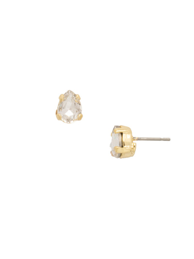 Perrie Stud Earrings - EDJ19BGCRY - <p>Our Mini Pear Cut Post Earrings keep it casual while still bringing on the bling. A teardrop gemstone enclosed in brass detail offers casual yet edgy adornment. From Sorrelli's Crystal collection in our Bright Gold-tone finish.</p>