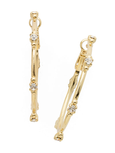 Circlette Hoop Earring - EDK41BGCRY - <p>The Circlette Hoop earrings, embedded with crystals all around, are sure to add the perfect hint of sparkle to your look. From Sorrelli's Crystal collection in our Bright Gold-tone finish.</p>