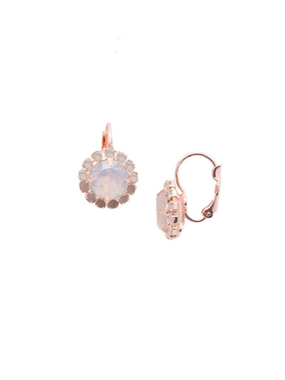 Haute Halo Dangle Earrings - EDL10RGROW - <p>A central round crystal with an elegant halo of gems embodies elegance and style. From Sorrelli's Rose Water collection in our Rose Gold-tone finish.</p>