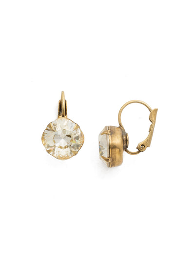 Cushion-Cut Dangle Earrings - EDL12AGCCH - <p>A simple, yet stunning earring featuring a cushion cut crystal that will never go out of style. From Sorrelli's Crystal Champagne collection in our Antique Gold-tone finish.</p>