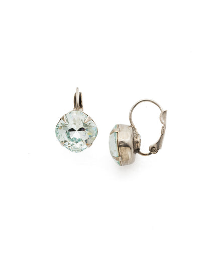 Cushion-Cut Dangle Earrings - EDL12ASLAQ - <p>A simple, yet stunning earring featuring a cushion cut crystal that will never go out of style. From Sorrelli's Light Aqua collection in our Antique Silver-tone finish.</p>