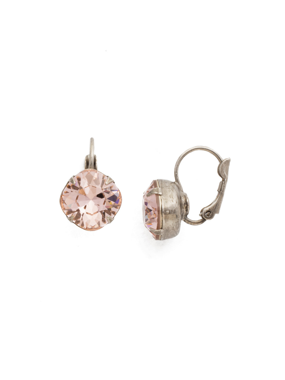 Cushion-Cut Dangle Earrings - EDL12ASVIN - <p>A simple, yet stunning earring featuring a cushion cut crystal that will never go out of style. From Sorrelli's Vintage Rose collection in our Antique Silver-tone finish.</p>