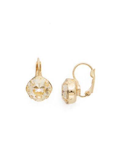 Cushion-Cut Dangle Earrings - EDL12BGCCH - <p>A simple, yet stunning earring featuring a cushion cut crystal that will never go out of style. From Sorrelli's Crystal Champagne collection in our Bright Gold-tone finish.</p>
