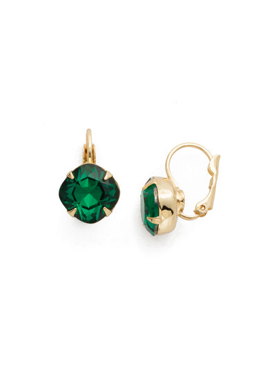 Cushion-Cut Dangle Earrings - EDL12BGEME - <p>A simple, yet stunning earring featuring a cushion cut crystal that will never go out of style. From Sorrelli's Emerald collection in our Bright Gold-tone finish.</p>