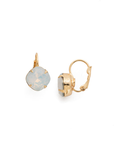 Cushion-Cut Dangle Earrings - EDL12BGWO - <p>A simple, yet stunning earring featuring a cushion cut crystal that will never go out of style. From Sorrelli's White Opal collection in our Bright Gold-tone finish.</p>