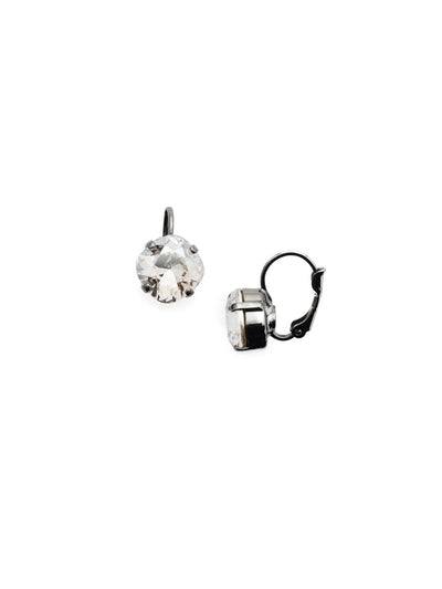 Cushion-Cut Dangle Earrings - EDL12GMGNS - A simple, yet stunning earring featuring a cushion cut crystal that will never go out of style. From Sorrelli's Golden Shadow collection in our Gun Metal finish.