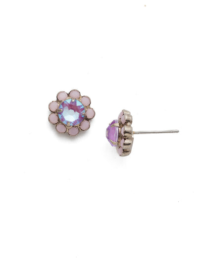 Best Bud Stud Earrings - EDM41ASETP - This budding beauty features a nature-inspired design perfect for everyday wear. From Sorrelli's Electric Pink collection in our Antique Silver-tone finish.