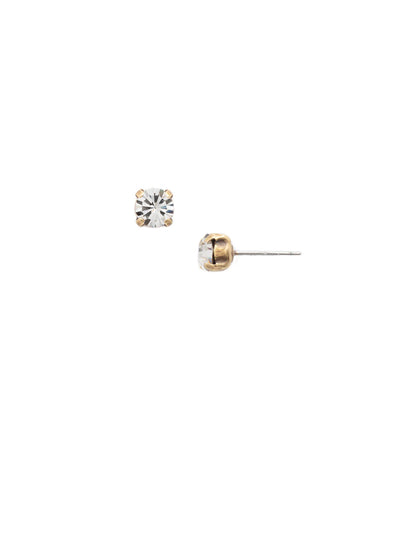 Jayda Stud Earrings - EDN32AGCRY - <p>The Jayda Stud Earrings are the perfect every day wardrobe staple. A round crystal nestles perfectly in a metal plated post with four prongs. </p><p>Need help picking a stud? <a href="https://www.sorrelli.com/blogs/sisterhood/round-stud-earrings-101-a-rundown-of-sizes-styles-and-sparkle">Check out our size guide!</a> From Sorrelli's Crystal collection in our Antique Gold-tone finish.</p>