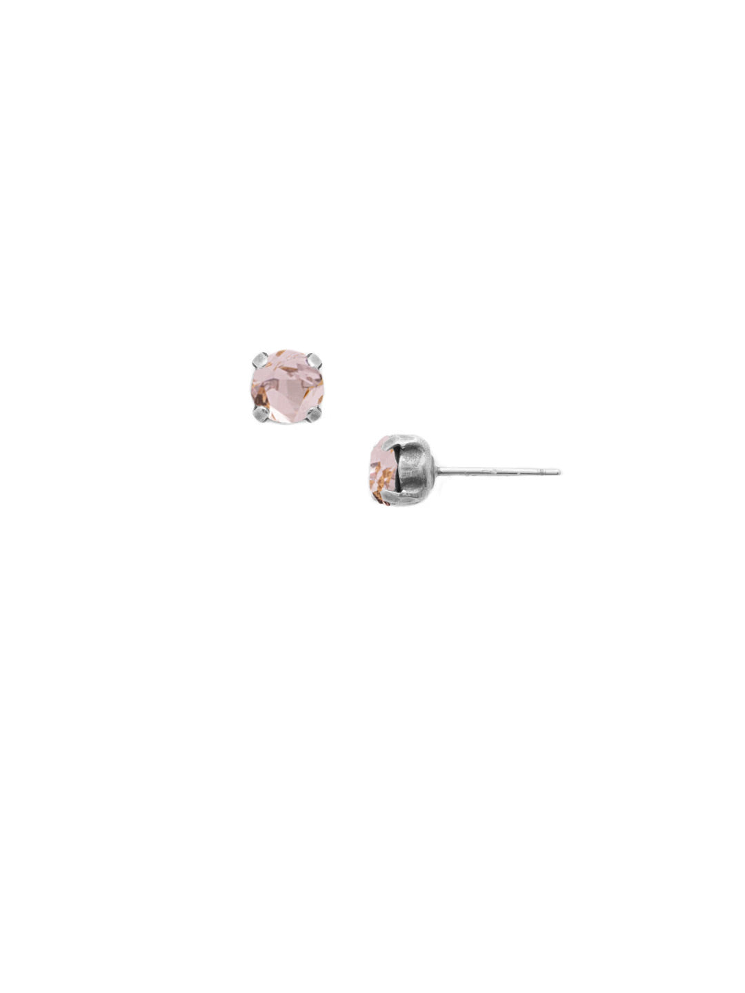 Jayda Stud Earrings - EDN32ASVIN - <p>The Jayda Stud Earrings are the perfect every day wardrobe staple. A round crystal nestles perfectly in a metal plated post with four prongs. </p><p>Need help picking a stud? <a href="https://www.sorrelli.com/blogs/sisterhood/round-stud-earrings-101-a-rundown-of-sizes-styles-and-sparkle">Check out our size guide!</a> From Sorrelli's Vintage Rose collection in our Antique Silver-tone finish.</p>