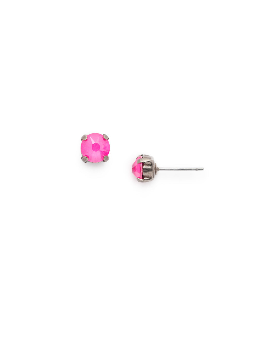Jayda Stud Earrings - EDN32ASWDW - <p>The Jayda Stud Earrings are the perfect every day wardrobe staple. A round crystal nestles perfectly in a metal plated post with four prongs. </p><p>Need help picking a stud? <a href="https://www.sorrelli.com/blogs/sisterhood/round-stud-earrings-101-a-rundown-of-sizes-styles-and-sparkle">Check out our size guide!</a> From Sorrelli's Wild Watermelon collection in our Antique Silver-tone finish.</p>