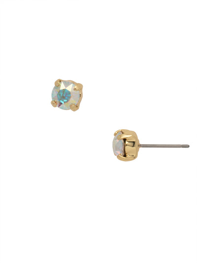 Jayda Stud Earrings - EDN32BGCAB - <p>The Jayda Stud Earrings are the perfect every day wardrobe staple. A round crystal nestles perfectly in a metal plated post with four prongs. </p><p>Need help picking a stud? <a href="https://www.sorrelli.com/blogs/sisterhood/round-stud-earrings-101-a-rundown-of-sizes-styles-and-sparkle">Check out our size guide!</a> From Sorrelli's Crystal Aurora Borealis collection in our Bright Gold-tone finish.</p>