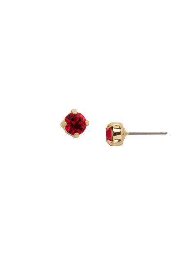 Jayda Stud Earrings - EDN32BGCB - <p>The Jayda Stud Earrings are the perfect every day wardrobe staple. A round crystal nestles perfectly in a metal plated post with four prongs. </p><p>Need help picking a stud? <a href="https://www.sorrelli.com/blogs/sisterhood/round-stud-earrings-101-a-rundown-of-sizes-styles-and-sparkle">Check out our size guide!</a> From Sorrelli's Cranberry collection in our Bright Gold-tone finish.</p>