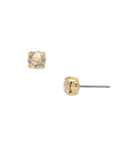 Jayda Stud Earrings - EDN32BGCCH - <p>The Jayda Stud Earrings are the perfect every day wardrobe staple. A round crystal nestles perfectly in a metal plated post with four prongs. </p><p>Need help picking a stud? <a href="https://www.sorrelli.com/blogs/sisterhood/round-stud-earrings-101-a-rundown-of-sizes-styles-and-sparkle">Check out our size guide!</a> From Sorrelli's Crystal Champagne collection in our Bright Gold-tone finish.</p>