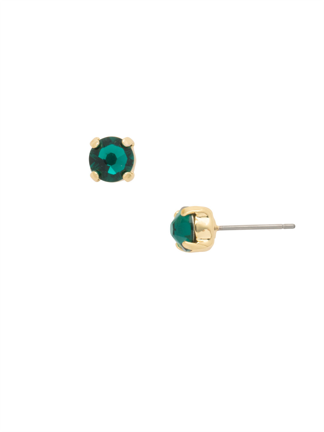 Jayda Stud Earrings - EDN32BGEME - <p>The Jayda Stud Earrings are the perfect every day wardrobe staple. A round crystal nestles perfectly in a metal plated post with four prongs. </p><p>Need help picking a stud? <a href="https://www.sorrelli.com/blogs/sisterhood/round-stud-earrings-101-a-rundown-of-sizes-styles-and-sparkle">Check out our size guide!</a> From Sorrelli's Emerald collection in our Bright Gold-tone finish.</p>