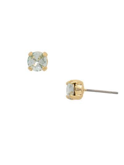 Jayda Stud Earrings - EDN32BGLAQ - <p>The Jayda Stud Earrings are the perfect every day wardrobe staple. A round crystal nestles perfectly in a metal plated post with four prongs. </p><p>Need help picking a stud? <a href="https://www.sorrelli.com/blogs/sisterhood/round-stud-earrings-101-a-rundown-of-sizes-styles-and-sparkle">Check out our size guide!</a> From Sorrelli's Light Aqua collection in our Bright Gold-tone finish.</p>