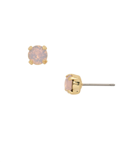 Jayda Stud Earrings - EDN32BGROW - <p>The Jayda Stud Earrings are the perfect every day wardrobe staple. A round crystal nestles perfectly in a metal plated post with four prongs. </p><p>Need help picking a stud? <a href="https://www.sorrelli.com/blogs/sisterhood/round-stud-earrings-101-a-rundown-of-sizes-styles-and-sparkle">Check out our size guide!</a> From Sorrelli's Rose Water collection in our Bright Gold-tone finish.</p>