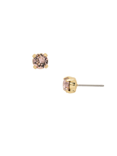 Jayda Stud Earrings - EDN32BGVIN - <p>The Jayda Stud Earrings are the perfect every day wardrobe staple. A round crystal nestles perfectly in a metal plated post with four prongs. </p><p>Need help picking a stud? <a href="https://www.sorrelli.com/blogs/sisterhood/round-stud-earrings-101-a-rundown-of-sizes-styles-and-sparkle">Check out our size guide!</a> From Sorrelli's Vintage Rose collection in our Bright Gold-tone finish.</p>