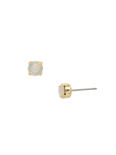 Jayda Stud Earrings - EDN32BGWO - <p>The Jayda Stud Earrings are the perfect every day wardrobe staple. A round crystal nestles perfectly in a metal plated post with four prongs. </p><p>Need help picking a stud? <a href="https://www.sorrelli.com/blogs/sisterhood/round-stud-earrings-101-a-rundown-of-sizes-styles-and-sparkle">Check out our size guide!</a> From Sorrelli's White Opal collection in our Bright Gold-tone finish.</p>