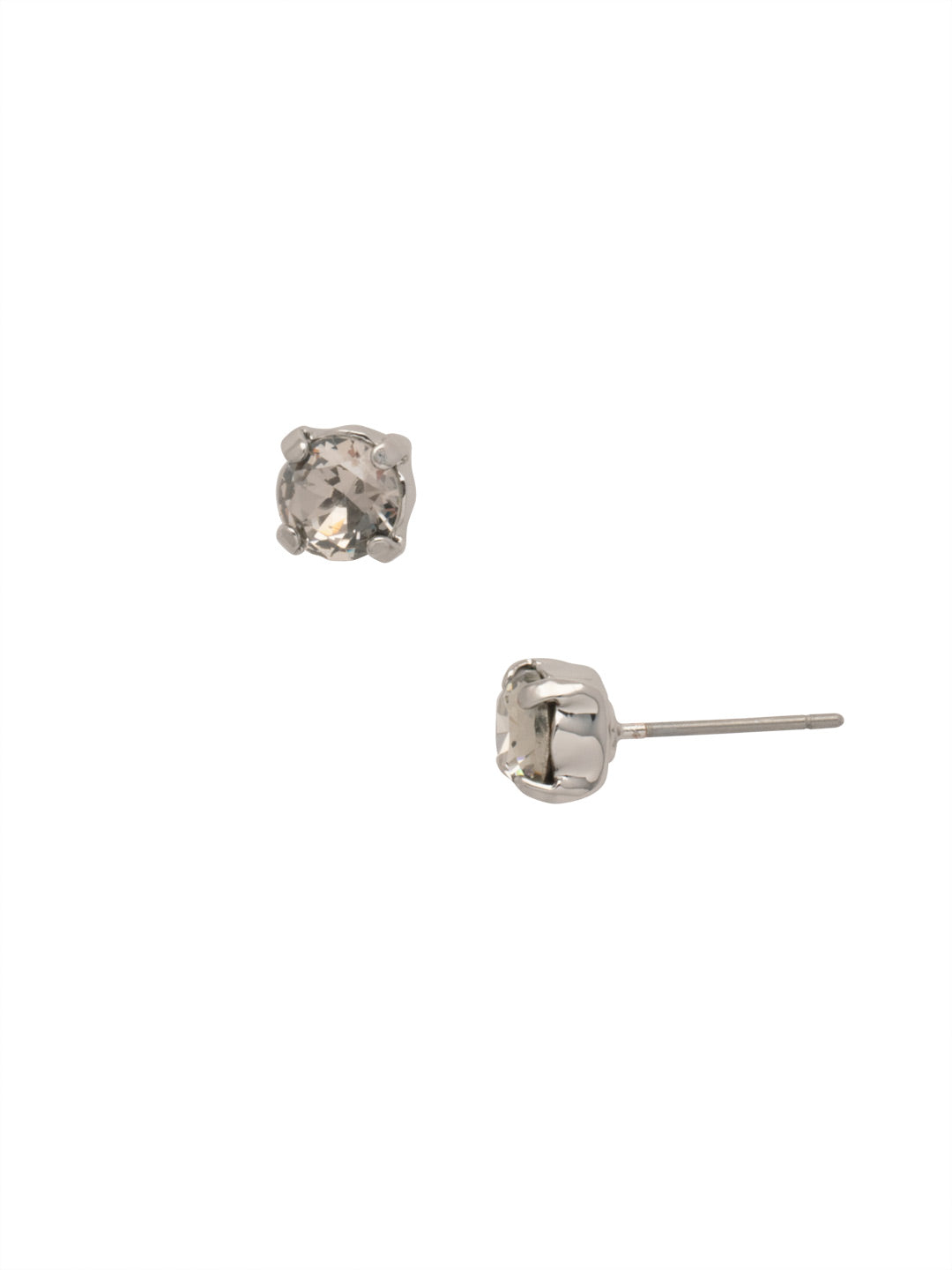 Jayda Stud Earrings - EDN32PDBD - <p>The Jayda Stud Earrings are the perfect every day wardrobe staple. A round crystal nestles perfectly in a metal plated post with four prongs. </p><p>Need help picking a stud? <a href="https://www.sorrelli.com/blogs/sisterhood/round-stud-earrings-101-a-rundown-of-sizes-styles-and-sparkle">Check out our size guide!</a> From Sorrelli's Black Diamond collection in our Palladium finish.</p>