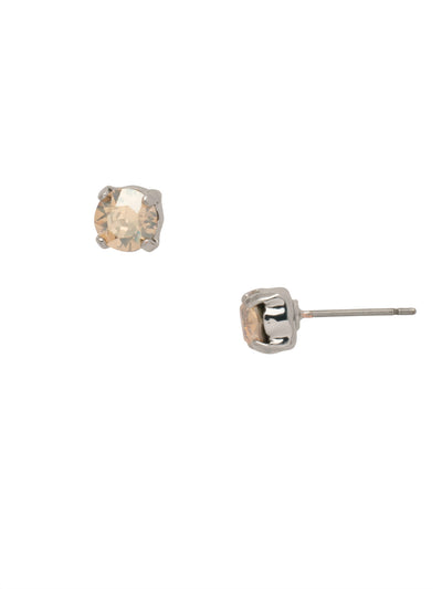 Jayda Stud Earrings - EDN32PDDCH - <p>The Jayda Stud Earrings are the perfect every day wardrobe staple. A round crystal nestles perfectly in a metal plated post with four prongs. </p><p>Need help picking a stud? <a href="https://www.sorrelli.com/blogs/sisterhood/round-stud-earrings-101-a-rundown-of-sizes-styles-and-sparkle">Check out our size guide!</a> From Sorrelli's Dark Champagne collection in our Palladium finish.</p>