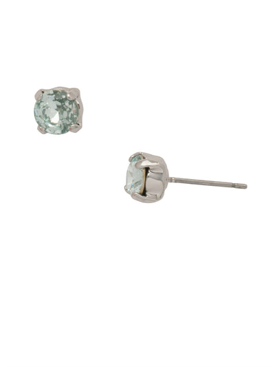 Jayda Stud Earrings - EDN32PDLAQ - <p>The Jayda Stud Earrings are the perfect every day wardrobe staple. A round crystal nestles perfectly in a metal plated post with four prongs. </p><p>Need help picking a stud? <a href="https://www.sorrelli.com/blogs/sisterhood/round-stud-earrings-101-a-rundown-of-sizes-styles-and-sparkle">Check out our size guide!</a> From Sorrelli's Light Aqua collection in our Palladium finish.</p>