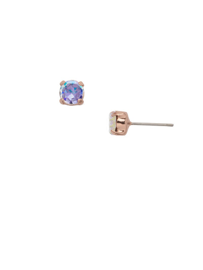 Jayda Stud Earrings - EDN32RGCAB - <p>The Jayda Stud Earrings are the perfect every day wardrobe staple. A round crystal nestles perfectly in a metal plated post with four prongs. </p><p>Need help picking a stud? <a href="https://www.sorrelli.com/blogs/sisterhood/round-stud-earrings-101-a-rundown-of-sizes-styles-and-sparkle">Check out our size guide!</a> From Sorrelli's Crystal Aurora Borealis collection in our Rose Gold-tone finish.</p>