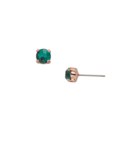 Jayda Stud Earrings - EDN32RGEME - <p>The Jayda Stud Earrings are the perfect every day wardrobe staple. A round crystal nestles perfectly in a metal plated post with four prongs. </p><p>Need help picking a stud? <a href="https://www.sorrelli.com/blogs/sisterhood/round-stud-earrings-101-a-rundown-of-sizes-styles-and-sparkle">Check out our size guide!</a> From Sorrelli's Emerald collection in our Rose Gold-tone finish.</p>