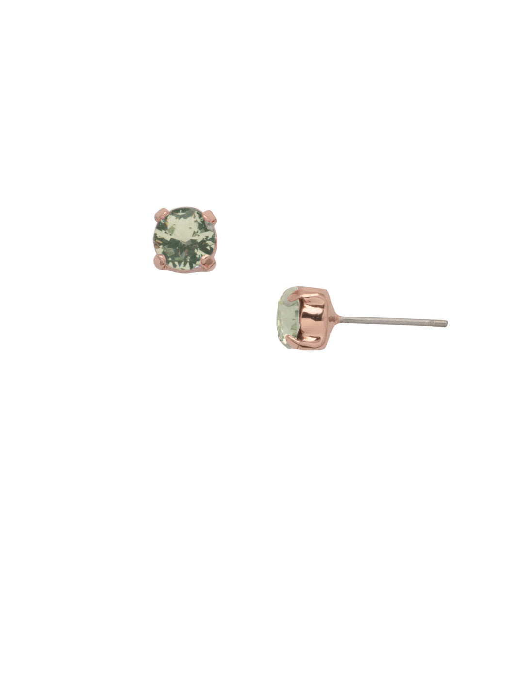Jayda Stud Earrings - EDN32RGMIN - <p>The Jayda Stud Earrings are the perfect every day wardrobe staple. A round crystal nestles perfectly in a metal plated post with four prongs. </p><p>Need help picking a stud? <a href="https://www.sorrelli.com/blogs/sisterhood/round-stud-earrings-101-a-rundown-of-sizes-styles-and-sparkle">Check out our size guide!</a> From Sorrelli's Mint collection in our Rose Gold-tone finish.</p>