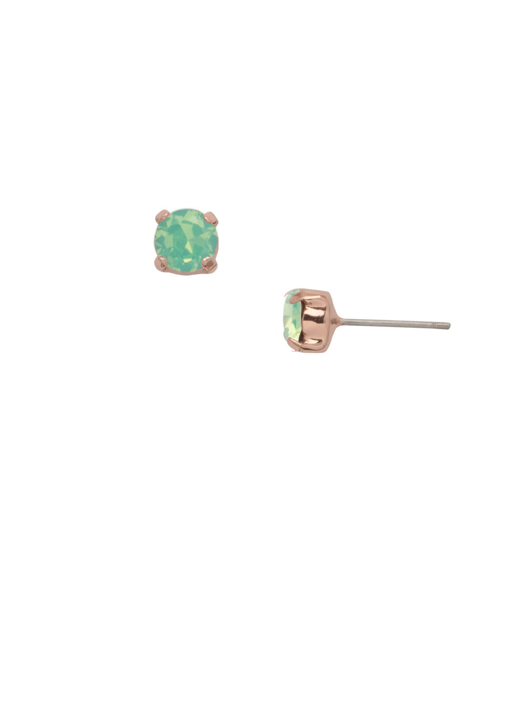 Jayda Stud Earrings - EDN32RGPAC - <p>The Jayda Stud Earrings are the perfect every day wardrobe staple. A round crystal nestles perfectly in a metal plated post with four prongs. </p><p>Need help picking a stud? <a href="https://www.sorrelli.com/blogs/sisterhood/round-stud-earrings-101-a-rundown-of-sizes-styles-and-sparkle">Check out our size guide!</a> From Sorrelli's Pacific Opal collection in our Rose Gold-tone finish.</p>