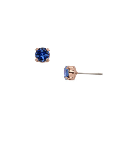 Jayda Stud Earrings - EDN32RGSAP - <p>The Jayda Stud Earrings are the perfect every day wardrobe staple. A round crystal nestles perfectly in a metal plated post with four prongs. </p><p>Need help picking a stud? <a href="https://www.sorrelli.com/blogs/sisterhood/round-stud-earrings-101-a-rundown-of-sizes-styles-and-sparkle">Check out our size guide!</a> From Sorrelli's Sapphire collection in our Rose Gold-tone finish.</p>
